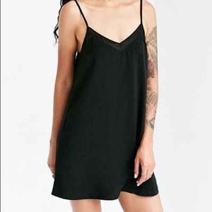 UO Silence + Noise // Sheer Insert Shift Dress